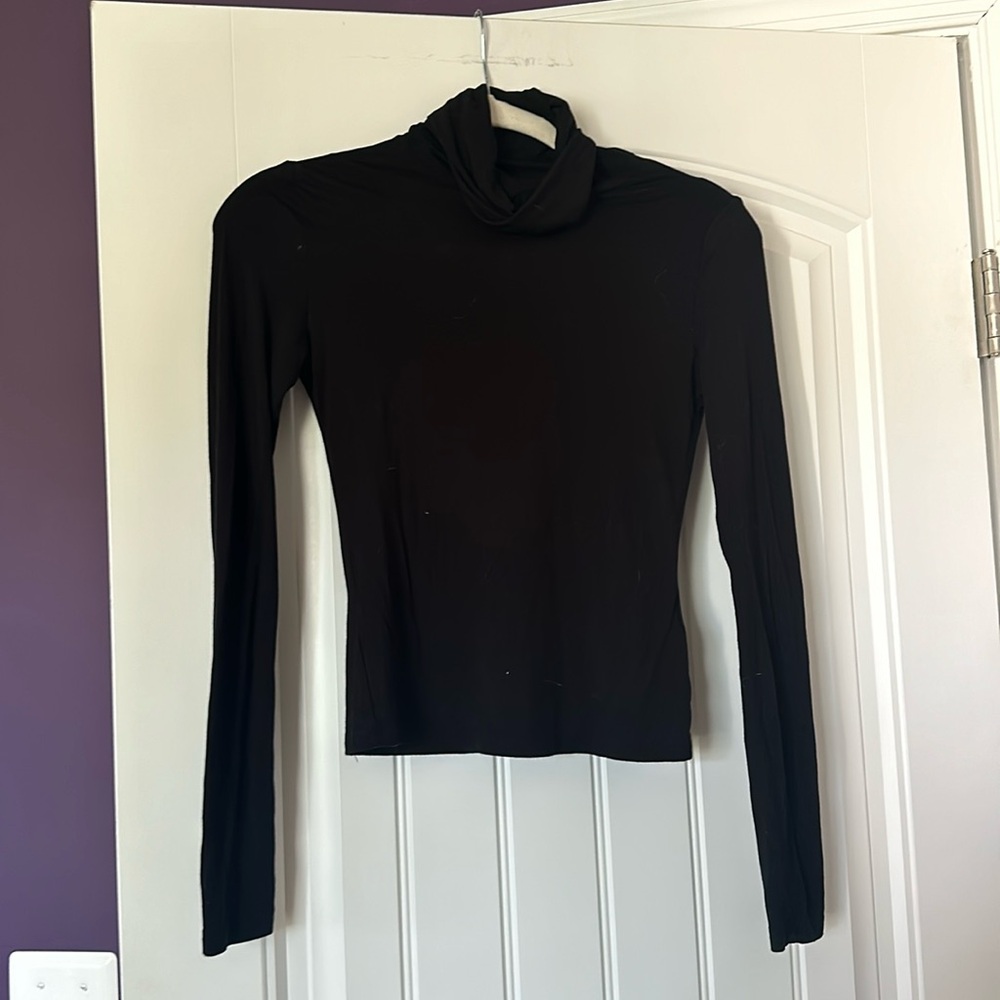 Black Turtleneck Tee